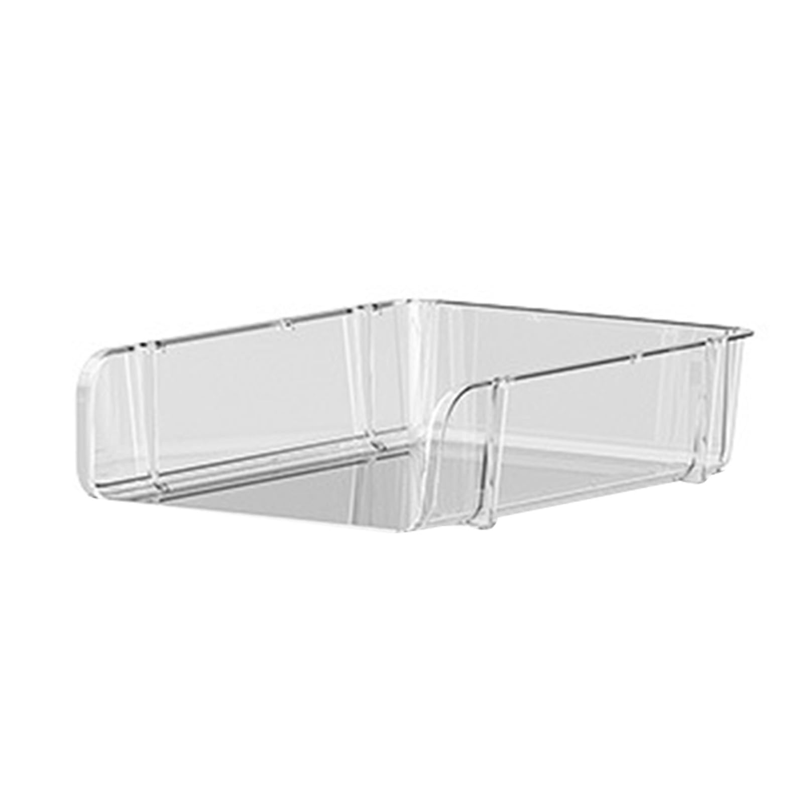 Ejoyous Organizador de Escritorio Transparente Organizador de Escritorio Apilable de Plástico con Diseño de Almacenamiento Visible Estante de Papelería de que Ahorra Espacio para Oficina, Escuela,