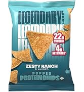 Legendary Foods - Popped 22 gr High Protein Chips - Low Carb Low Sugar Snack - 10 Gluten Free Pro...