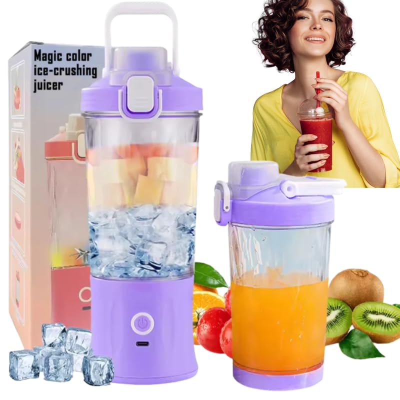 Drumstone 𝟏𝟓-𝐘𝐞𝐚𝐫 𝐖𝐚𝐫𝐫𝐚𝐧𝐭𝐲 Electric Juicer Blender 600ML | 8-Blade Portable USB Juicer for Smoothies, Baby Food, Shakes | Rechargeable Fruit Crusher – Best Health Gift for Fitness Lovers-image-6