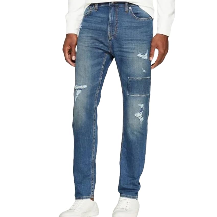 Goodfellow & Co Men's Taper Fit Medium Patched with Destruction Jeans -