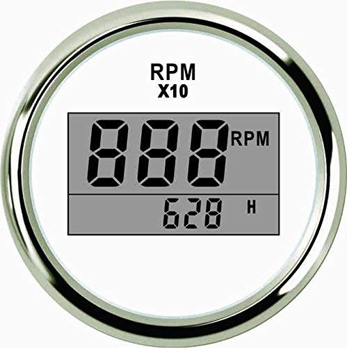 Photo 1 of ELING Digital Tachometer RPM Gauge with Hour Meter for Car Truck Boat Yacht 0-9990RPM 52mm(2") with Backlight