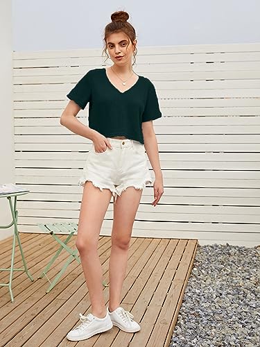 Image of Zilcon Bricks Womens Fashion Crop top for Woman Casual Short Sleeve Shirts for Woman | Women Fashion | Formal Shirts for Women