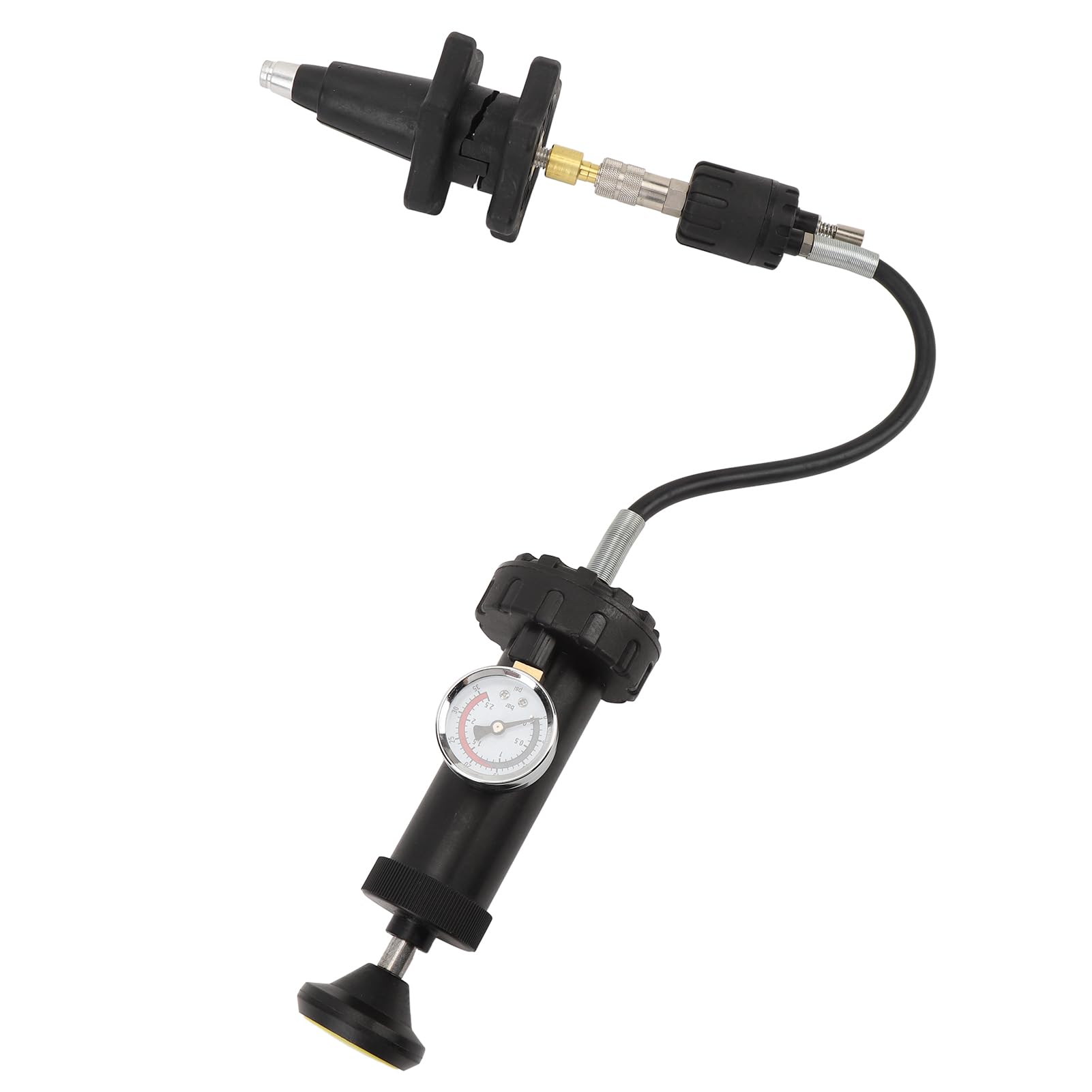 Kit per test della pressione del di raffreddamento da 5 pezzi con manometro, tester universale per la pressione del radiatore automobilistico, strumento diagnostico del di