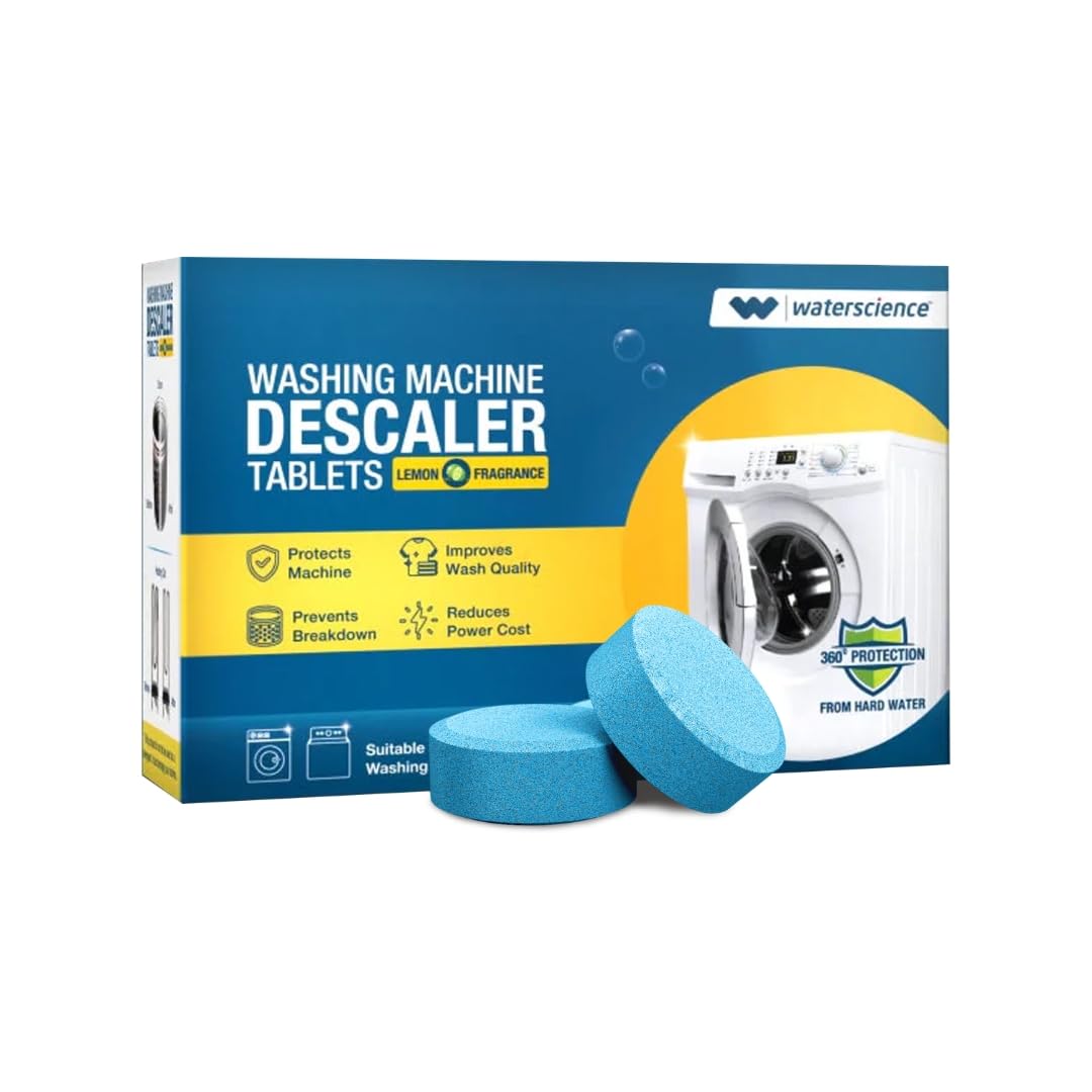 WaterScience Descaler for Washing Machine (Pack of 12) | Hard Water Descaler, Drum Cleaner for Front Load and Top Load Washing Machines | Applicable for all Brands | Washing Machine Cleaning Tablets (B0B1M86VPM) Amazon Price History, Amazon Price Tracker
