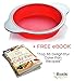 Boxiki Kitchen 9 Inch Non-Stick Silicone Round Cake Pan with Steel Frame Handles - Perfect for Baking Delicious Round Cakes