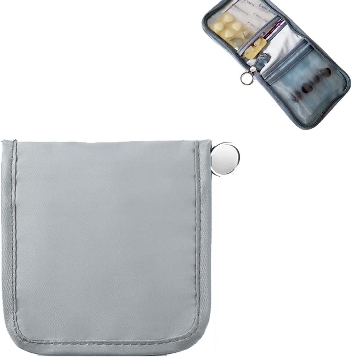 Small First Aid Bag Folding Travel First Aid Pouch Mini Portable Medical Storage Bag Organizer Handy Pill Organizer for Emergency Medicine Camping Hiking Daily Medication Purse Backpack Handbag