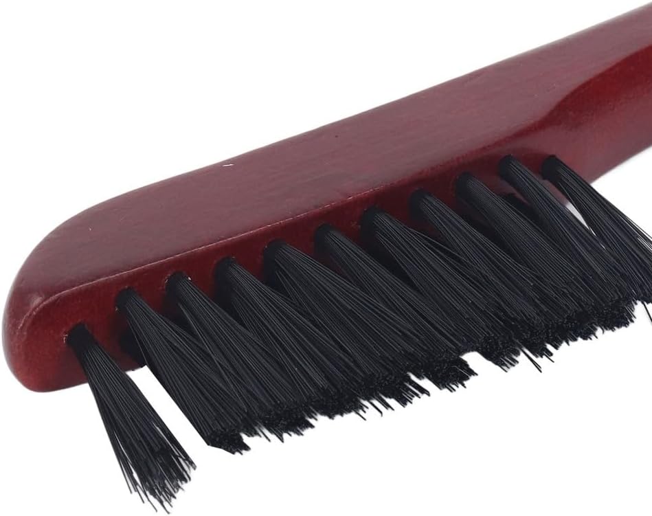 Wooden Billiards Pool Table Brush Set - Wood Handle Rail & Felt Cleaner with Soft Nylon Burshes for Home, Bar & Game Rooms