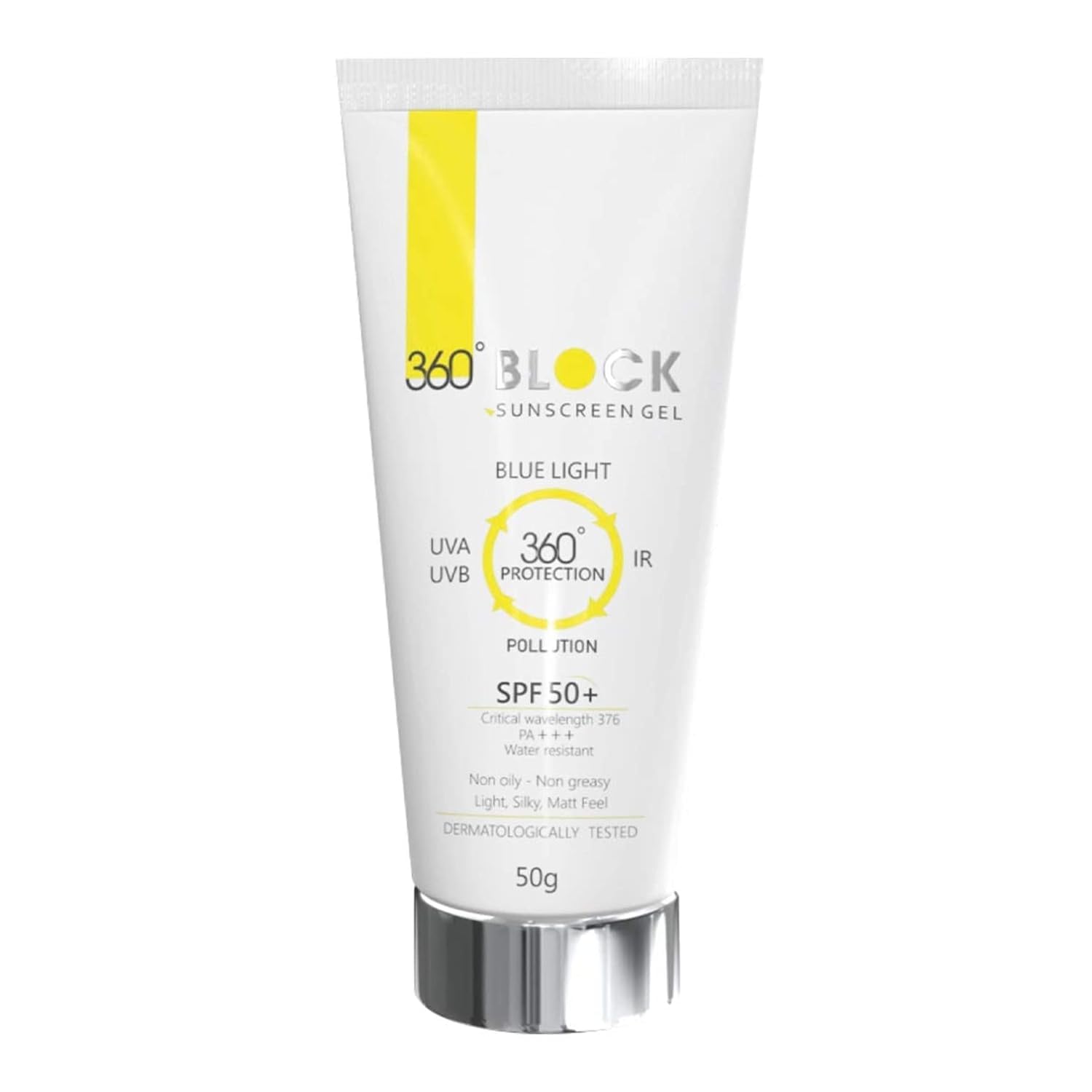 360 Block Sunscreen Gel SPF 50+ - protects from UVA, UVB, INFRA-RED RADIATION (IR), BLUE LIGHT & ATMOSPHERIC POLLUTANTS-image-49