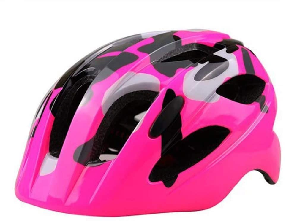 Casco de bicicleta fiable para niños, ligero y ajustable, adecuado para niños de 7 a 15 años, protección de seguridad para casco de bicicleta de niño y niña, 50 a 53 cm, rojo (color: rosa)