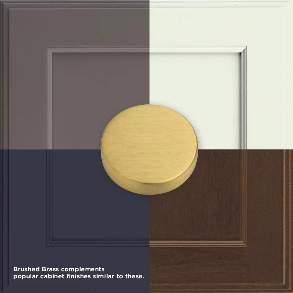 Franklin Brass Angled Cabinet Pull, Brushed Brass, 3 in (76 mm) Drawer Handle, 10 Pack, P40827K-117-C
