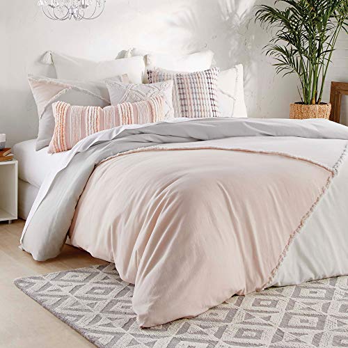 Peri Home 100% Cotton 3-Piece Comforter And Sham Set (Multi Colorblock Fringe, Full/Queen) #TOP6