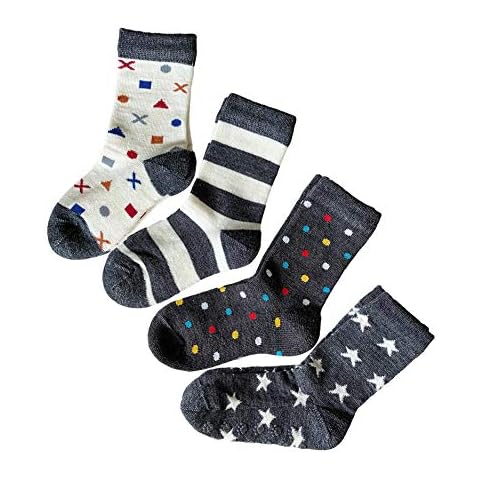 Calcetines Invierno LANA MERINO Originales Infantiles (4 PARES) Suela Acolchada Cover
