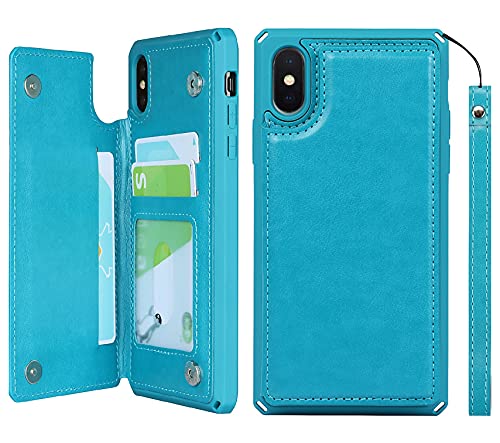 Étui en cuir PU de qualité supérieure pour iPhone X/XS, protection magnétique haut de gamme