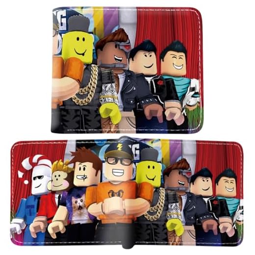 Roblox Carteras de Dibujos,Roblox Niños Billetera Cartera de Cartoon Anime Cartera de Cuero de Dibujos Cartera Plegable De Moda Plegable Titular De La Tarjeta Regalo para Niños