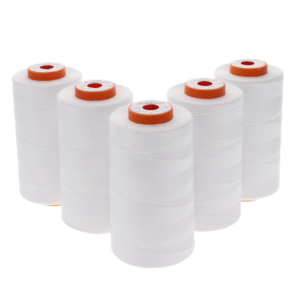 Fil à coudre polyester polidacor 120 de haute résistance pour des finitions blanches impeccables