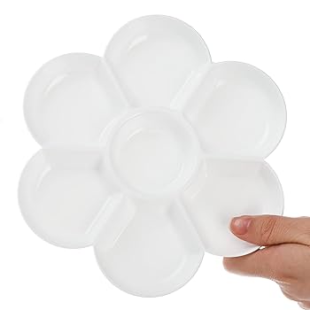 10 Palettes De Peinture Rondes EUPSIIU - Diamètre 17 Cm - Plastique Blanc Pour Artistes