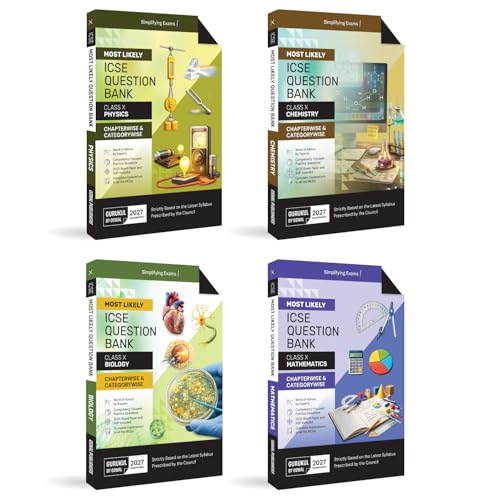 Image of Gurukul by Oswal ICSE Class 10 Most Likely Question Bank Bundle (Set of 4) for 2027 Exam | Physics, Chemistry, Maths, Biology | Chapterwise & Categorywise Questions, Competency-Based Practice