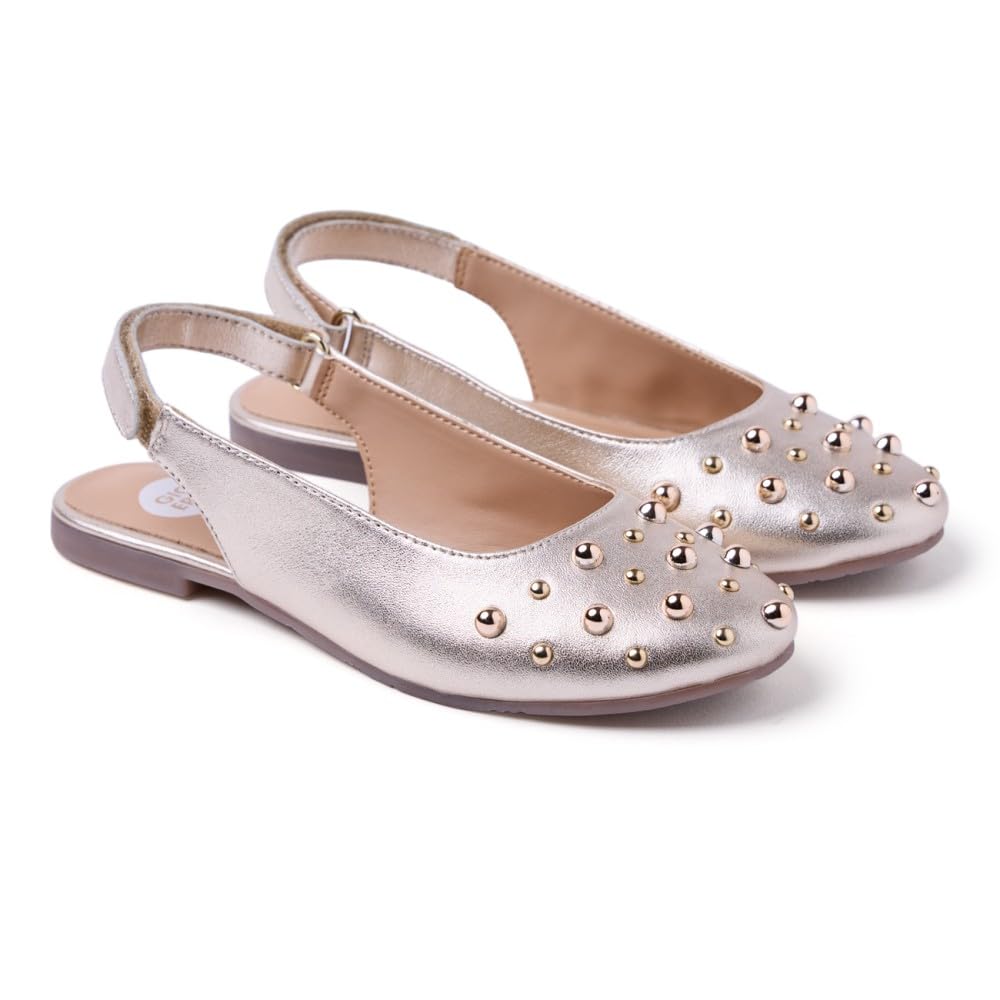 GIOSEPPO Namanye Mary Jane Flat, Gold, 13.5 UK Child