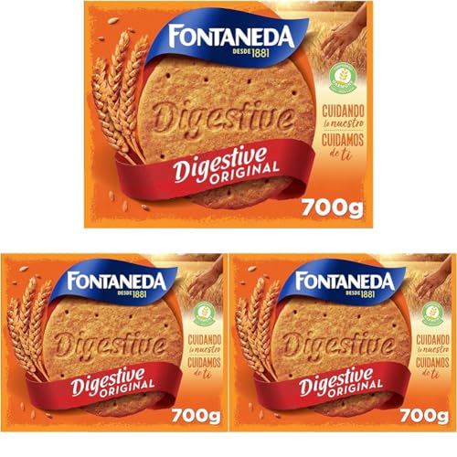 Fontaneda Digestive Original Galletas 700g (Paquete de 3)