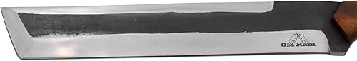 Miniatura 5 de Old Ram Hoja fija Full -Tang 1075 de acero de alto carbono con hoja de caza viene con funda