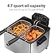 Hamilton Beach Electric Deep Fryer with 2 Baskets and Lid, 4.5 Liters / 19 Cups Oil Capacity, Temperature Control, View Window, Professional Style, 1800 Watts, Stainless Steel (35036)