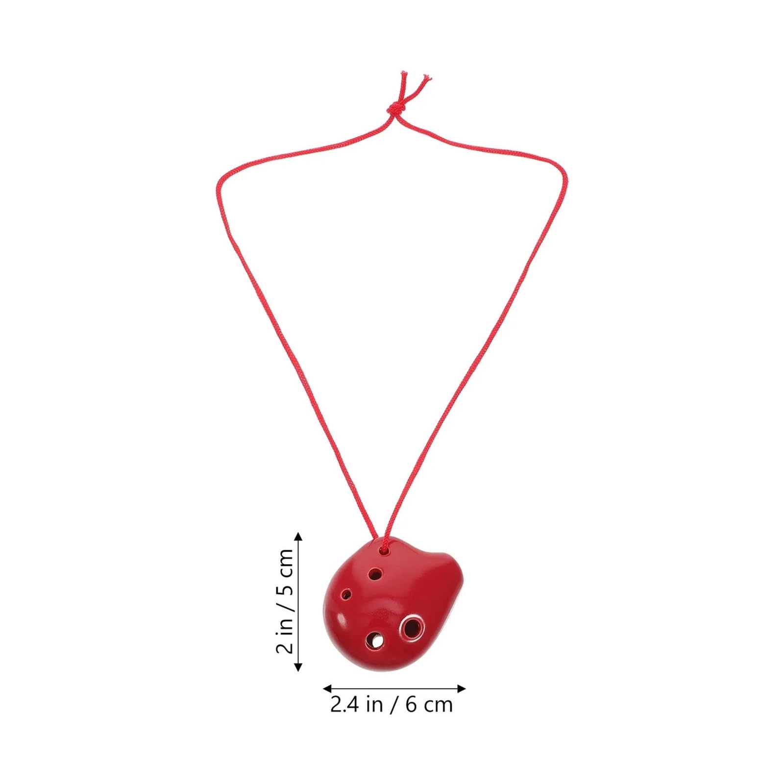 Ocarina Ceramica Alto C Cordino for mini strumento musicale Ocarina Alto C in ceramica a 6 fori da 2 pezzi incluso for flauto per Principianti Adulti