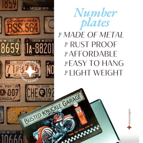 Image of Decorative Retro Metal Signs Wall Plate - 12x8 Inch (Full Throtle Since 1985) | Weatherproof Vintage Metal Sign Plate for Cafe, Home, Bar, Garage | Decorative Wall Hanging Sign Board