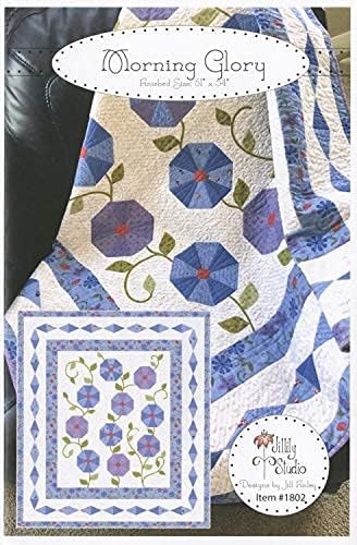 Jillily Studio Quilt Pattern - Morning Glory (Finished Project Size is 51" x 54")