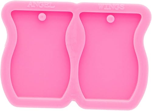 Miniatura 3 de Brillante brillante forma de tarro pendiente resina silicona molde, resina molde arte llavero colgante, forma de florero molde de silicona para