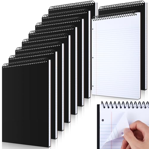 Blocs-notes à spirale perforés MotiMind en papier blanc haut de gamme