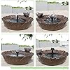 Solar Bird Bath Fountain,Sunflower with Resting Bird,Solar Powered with 3 Nozzles,Outdoor Garden Bird Bath,Solar Water Fountain for Bird Bath,Hummingbird Bird Bath for Outdoor