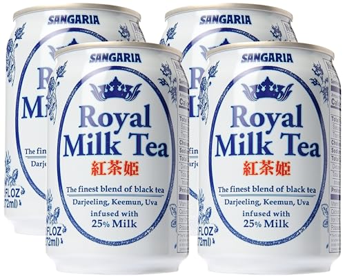 SANGARIA Royal Milk Tea, 8.96 Fl Oz (Pack of 4)