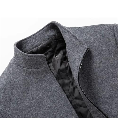 Men's Fall Winter Woolen Blend Jacket Warm Daily Commuting Stylish Classic Stand Collar Outerwear4