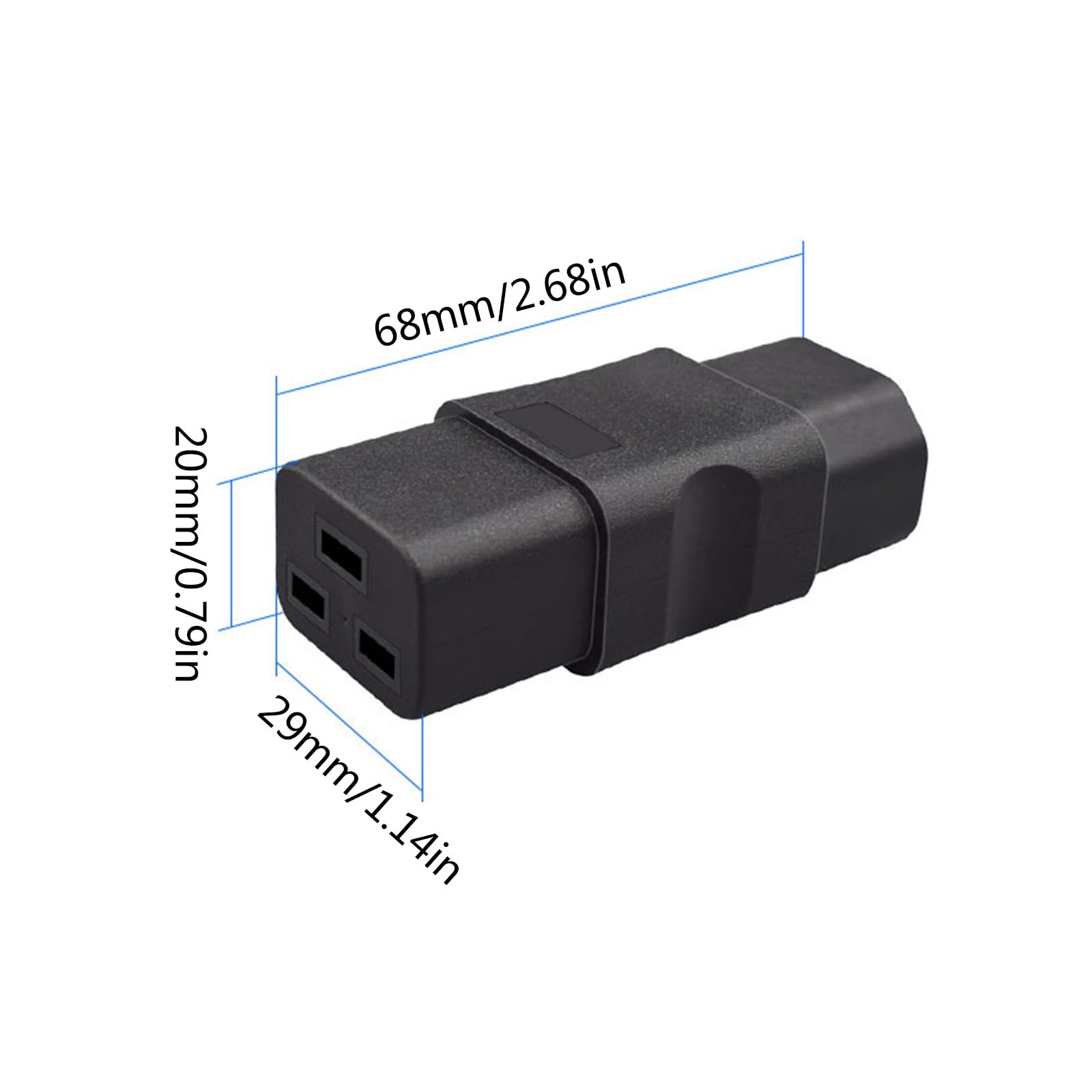 Convertitore di alimentazione IEC C14 a C19 adattatore, 10A maschio a 16A femmina connettore elettrico in PVC per elettronica