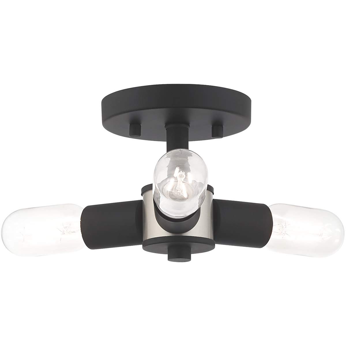 LivexLighting 3 Lt Black Ceiling Mount