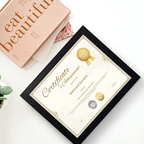 8.5X11 Certificate Document Picture Frame Set Of 6, Black Diploma Frames For Wall Or Tabletop #TOP6