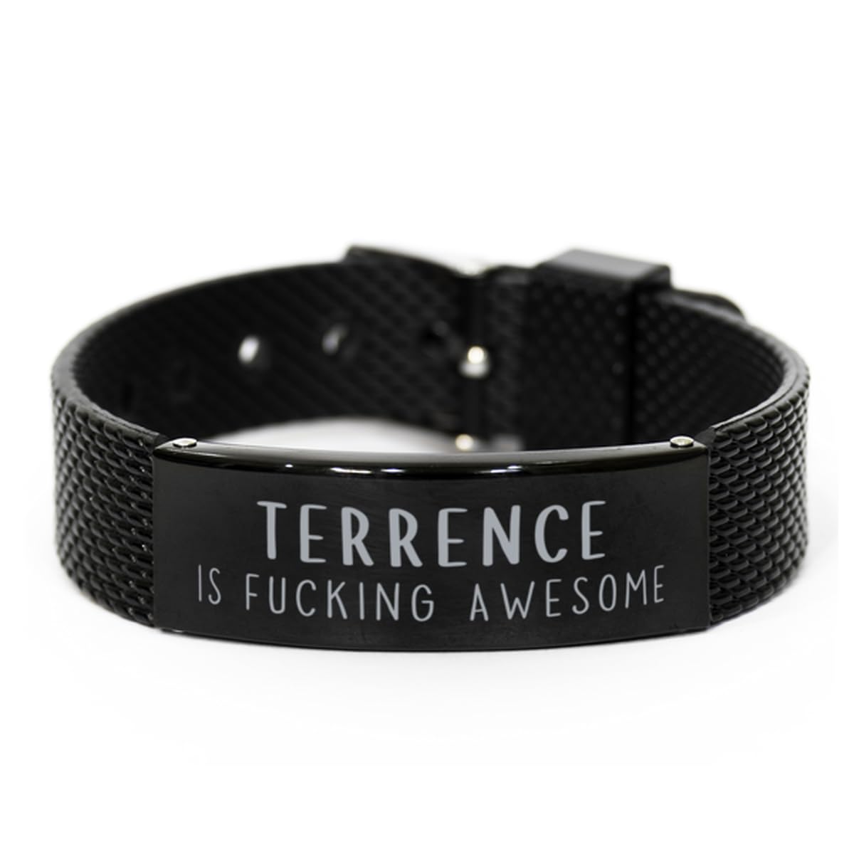 Terrence Name Gifts Terrence Shark Mesh Bracelet Sarcasm gifts for Terrence is fucking awesome Funny Birthday Gifts for Terrence, Terrence Unique Gifting Ideas Christmas Gifts for Terrence, Gifts for