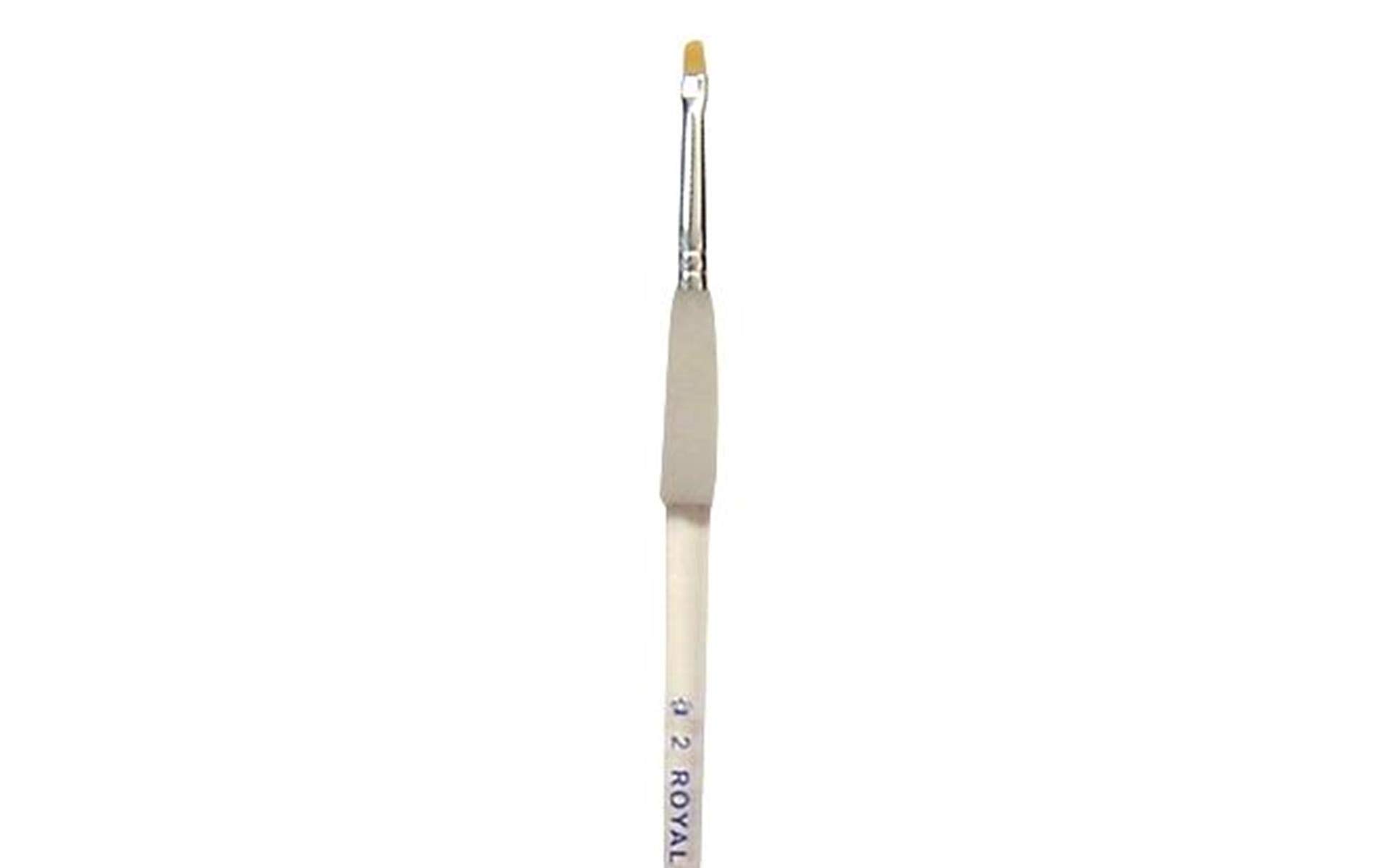 Royal & Langnickel Soft-Grip Golden Taklon Short Shader Brush: Size 2