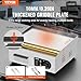 VEVOR Commercial Electric Griddle, 1700W Countertop Flat Top Grill, 18in Stainless Steel Griddle Grill with 2 Shovels and 2 Brushes for Home or Restaurant, 122℉-572 ℉ Adjustable Temp