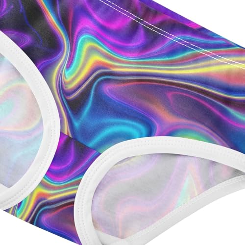 Abstract Vibrant Liquid Marble Art Cute Panties Girl Girls Underwear Toddlers Cotton Personalized Briefs Undies Kids 2t4