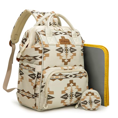 Image of Montana West Wrangler Diaper Bag Backpacks Western Backpack Purses Multi-function Baby Bags for Mom with Waterproof Changing Pad & Pacifier Case