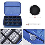 PAIYULE 96 Pieces 46mm Coin Capsules, with Foam Gasket and Plastic Storage Organizer Box, 6 Sizes (20/25/27/30/38/46mm) Coins Collector Case Holder for Coin Collection Supplies (Blue) - Image 3