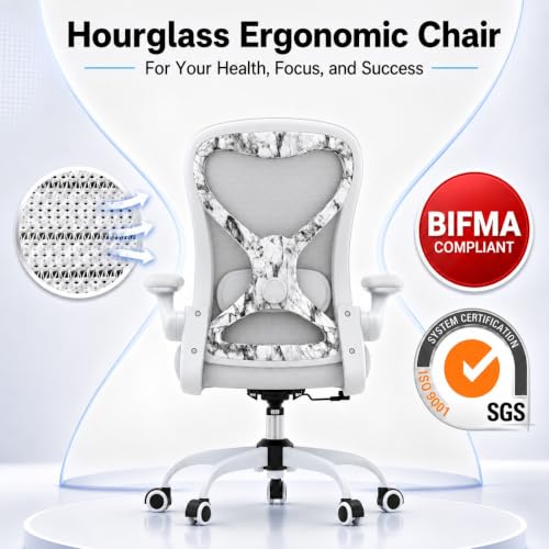 Image of Ergonomic Home Office Chair, 4-Way Lumbar, Thick Cushion, 330LBS