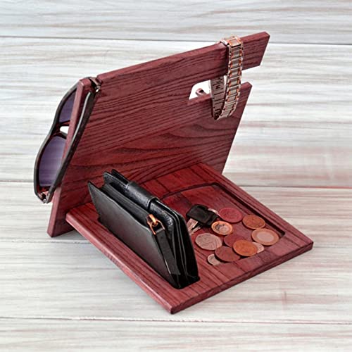 Support de téléphone en bois rétro chic pour un bureau élégant