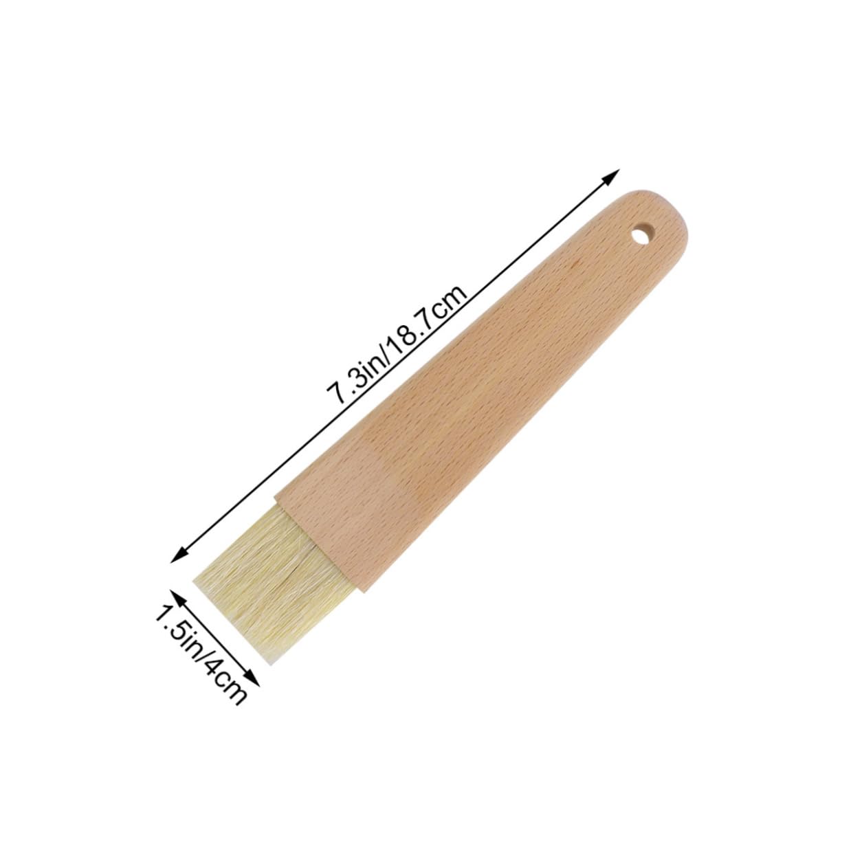 OKUMEYR Marinade Brush with Boar Bristles and Lacquered Hardwood Handle for Basting Sauces Grilled Meats and Fluffy Pastries Water Resistant Cooking Tool