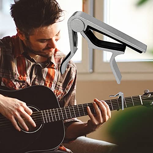 Fyfjur Capodastre Guitare, 8 x 8.3 cm Capodastre Guitare avec 6 Médiators, Alliage Capo de Guitare, Pour Folk Guitare… - Les Beatles, Paul McCartney, John Lennon, RIngo Starr, George Harrison Fyfjur Capodastre Guitare, 8 x 8.3 cm Capodastre Guitare avec 6 Médiators, Alliage Capo de Guitare, Pour Folk Guitare… – Image 5