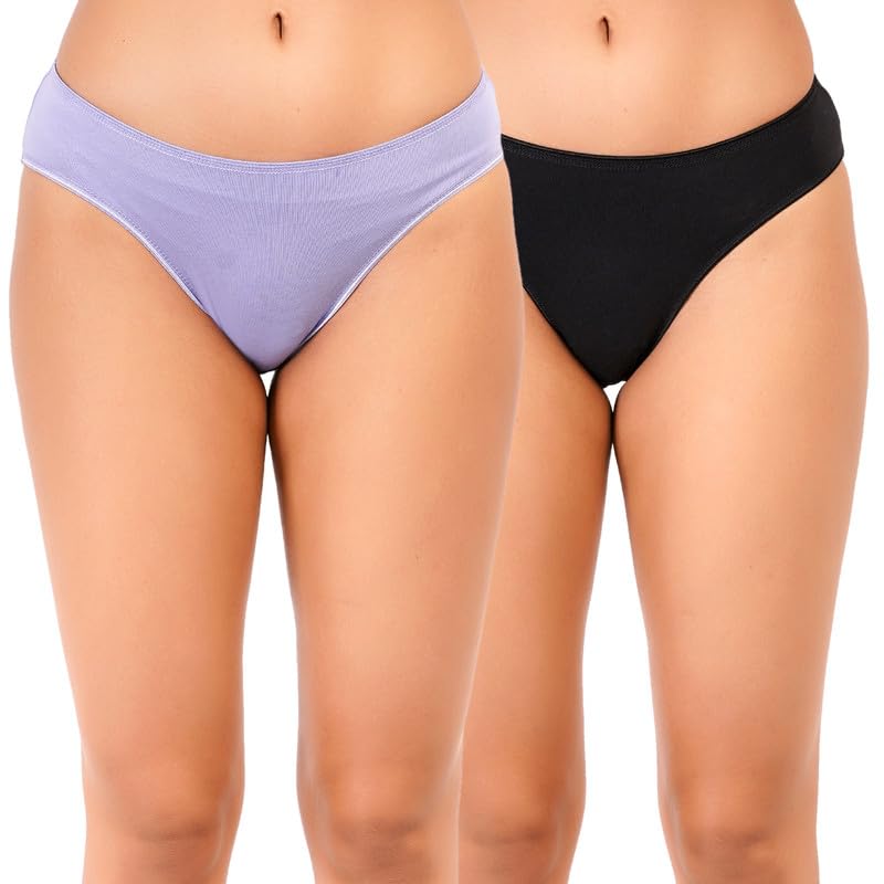 Women Pure Cotton Bikini Panty Comfortable Everyday Wear Moisture Absorbant Low Rise Full Coverage Bikini Panties-image-5