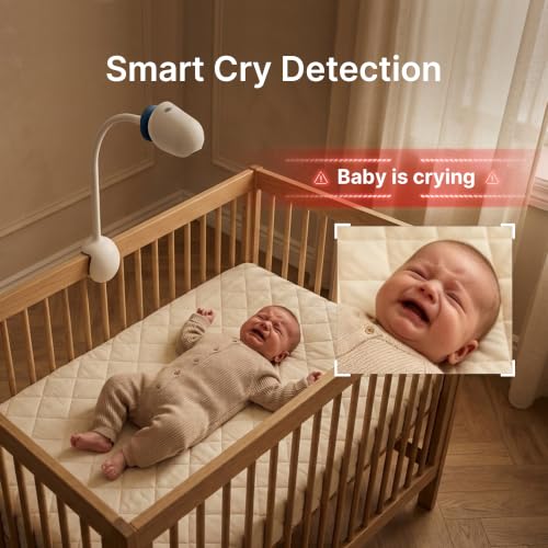 Image of Monai Pro 4K Smart WiFi Baby Monitor with Camera and Audio, Mount, AI App