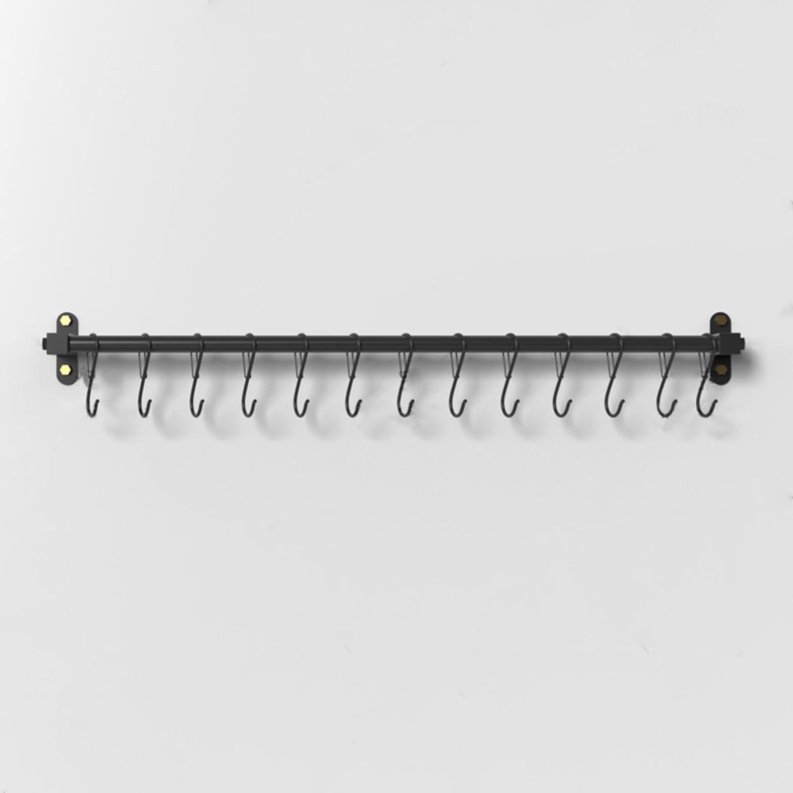 Supporto per racchette da parete con gancio a S, espositore nero per racchette da badminton / tennis, da appendere, per casa, ufficio, garage, attrezzatura sportiva, risparmio di spazio