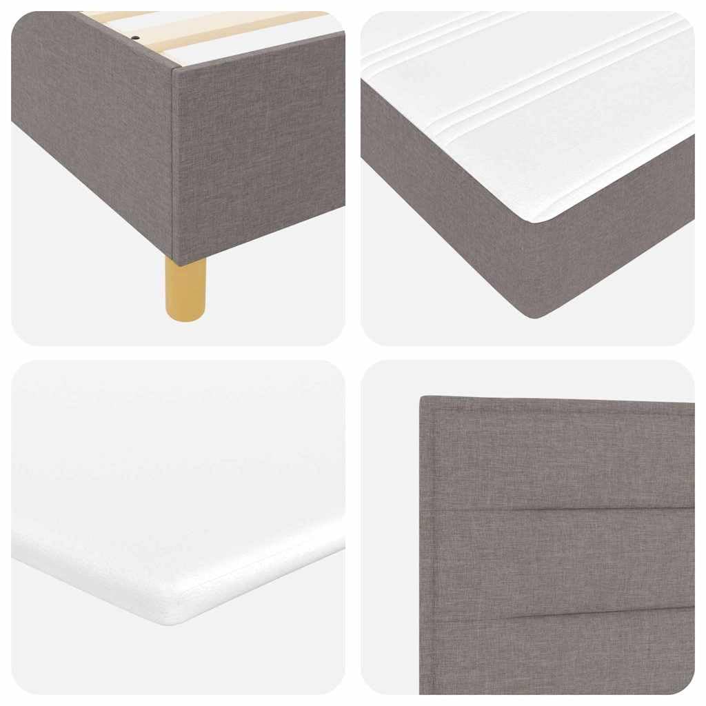 Lit à Ressorts avec Matelas Taupe 190 x 90 cm Tissu,Meubles,Lits & Accessoires,Lits & Cadres de lit,56.53 kg-3340666
